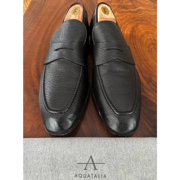 Aquatalia loafer in black leather, US 11.5 main image 11